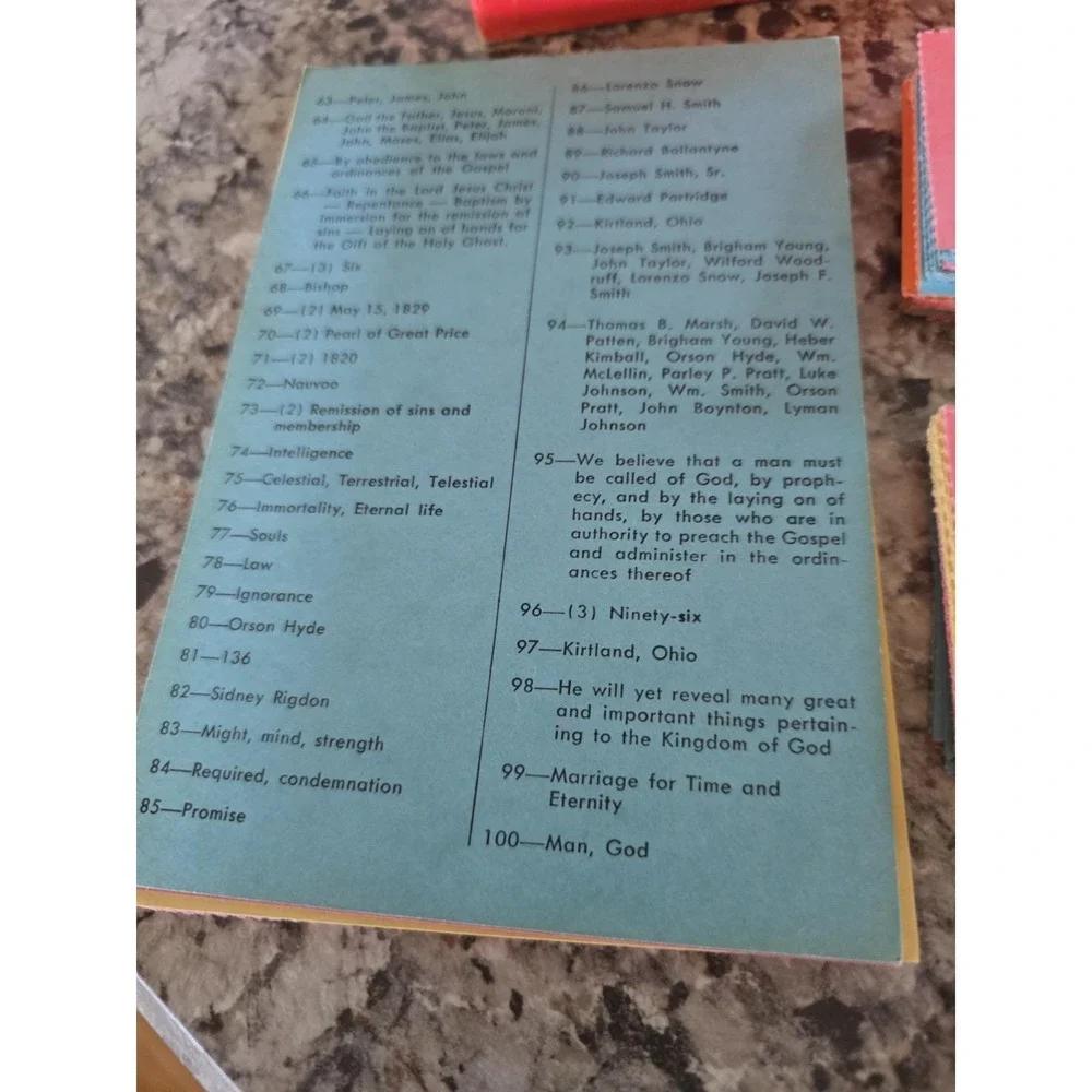 Vintage 1958 Seek LDS Quiz Game - Family Night - Teaching Aid Missionary Tool